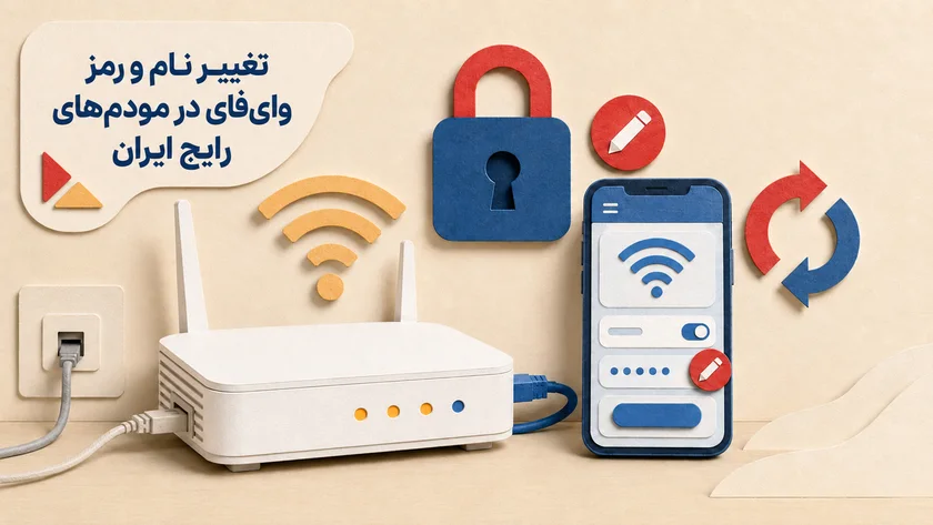 تغییر رمز وای‌فای مودم آسیاتک و مودم‌های رایج ایران در پنل مدیریت