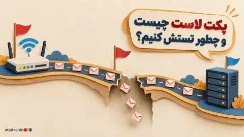 نمایش گرافیکی بسته‌های داده اینترنت و مفهوم پکت لاست در شبکه