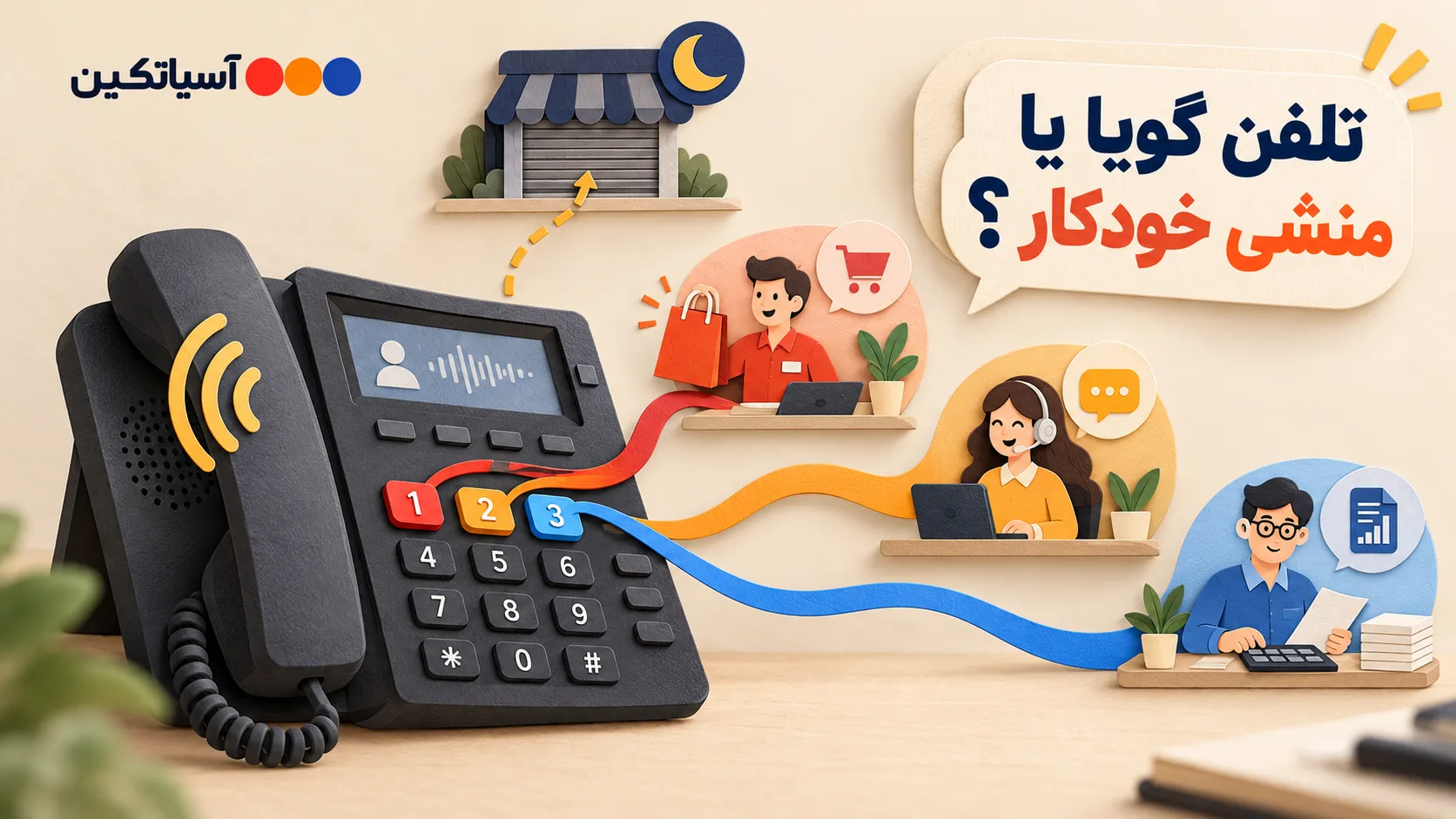تفاوت سیستم تلفن گویا IVR و منشی خودکار در مرکز تلفن ویپ